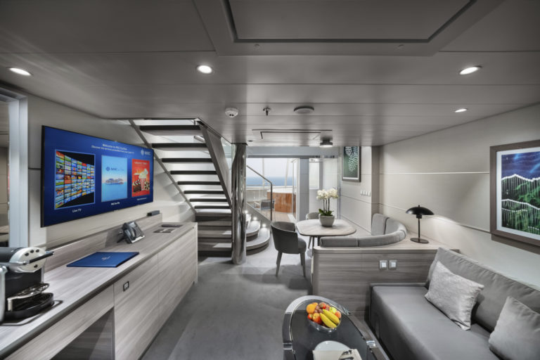 MSC Euribia, MSC Yacht Club Duplex Suite with whirlpool bath (YJD)